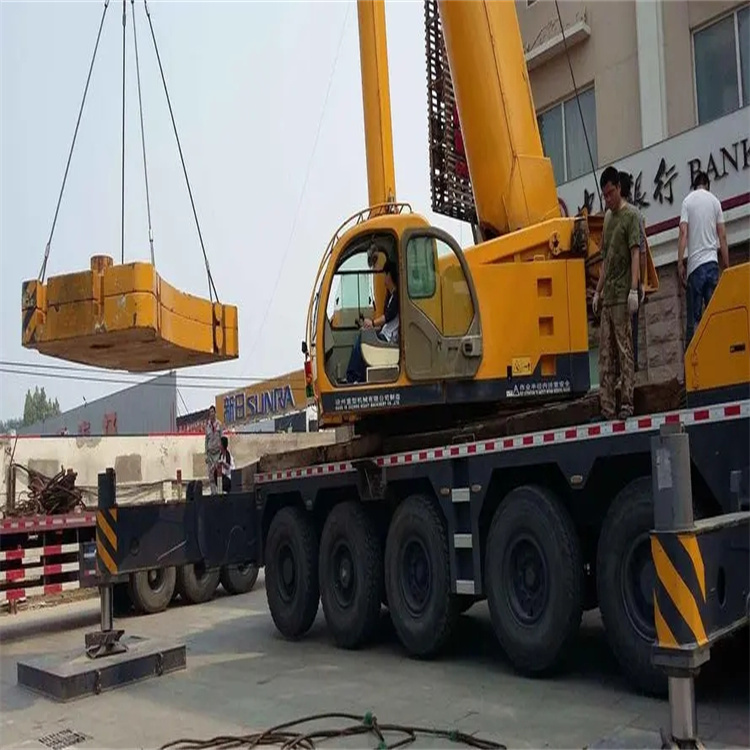 张沟镇当地吊车出租|机器吊装|75吨|工厂搬迁服务